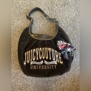 Brown velvet Juicy Couture purse